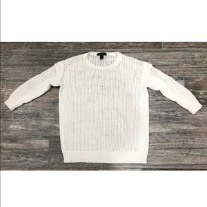 J.Crew Knit Waffle Beach Sweater Cotton EUC